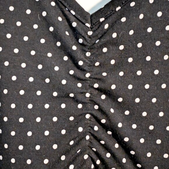 Torrid Polka Dot V-Neck Lace Trim Tunic | Size O (12 L) - Picture 4 of 9